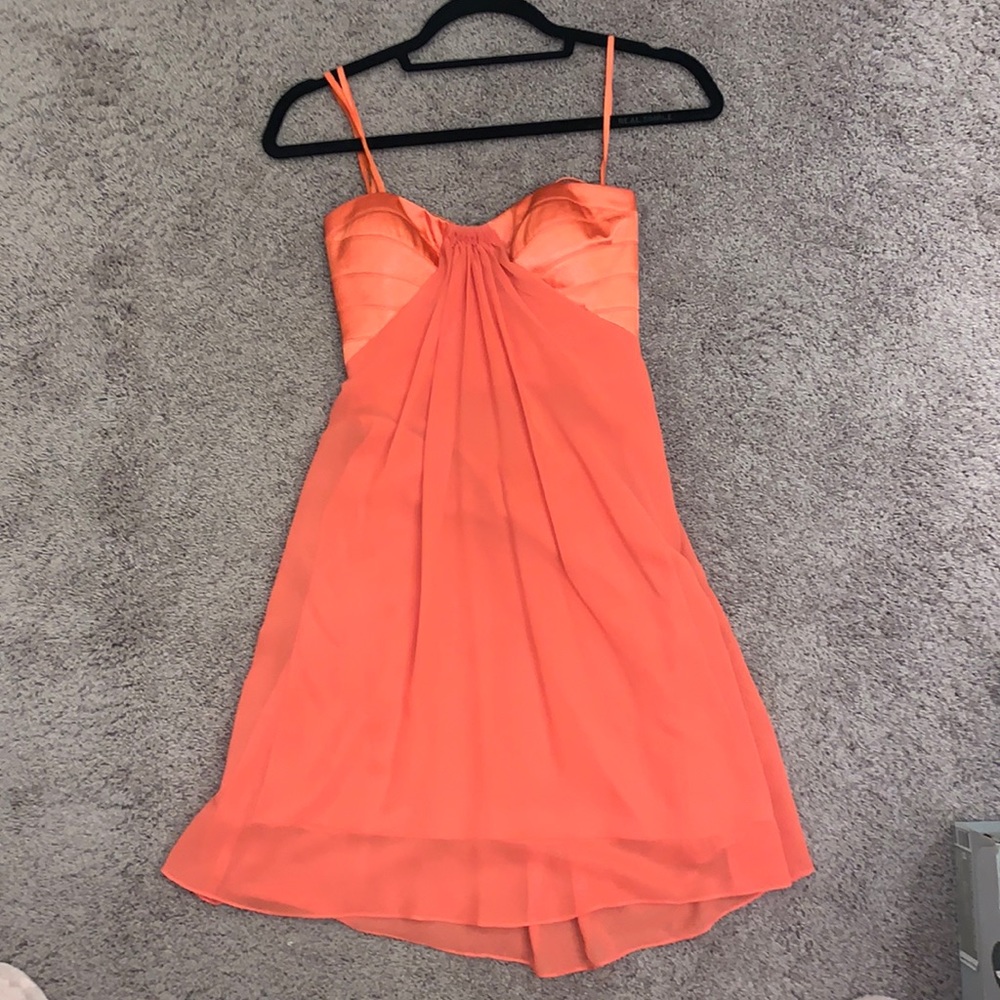 Women’s Peach/Coral Hailey Logan Strapless Mini Dress